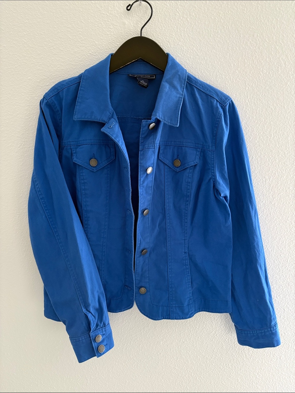 Bright Royal Blue Button-Up Work Jacket